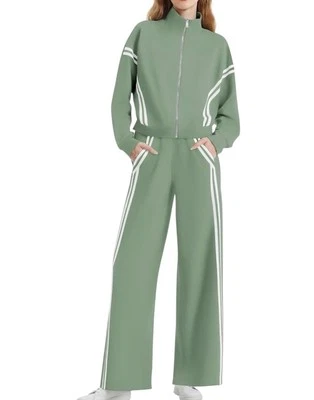 NWT Casly Lamiit Women’s sz M Sport Suit, Travel-Lounge Outfit color Pea Green
