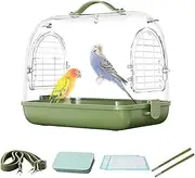 Portable Transparent Pet Carrier Backpack | Bird Carrier - Outdoor Bird Cage Carrier, Cockatiel Portable Cage, Removable Hamster Carrying Supplies, Breathable Pet Transparent Travel Bag with Comfy Mat
