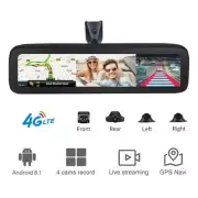 1080P 4CH 360° Panoramic Car DVR Dash Cam Rearview Mirror Camera GPS