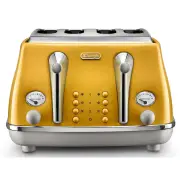 De'Longhi Icona Capitals 4 Slice ToasterNew York Yellow. CTOC4003Y