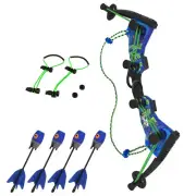 Zing HyperStrike Dominator Bow Pack - 1 Blue Dominator Bow, 4 Blue Zonic Whis...