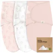 KeaBabies 3-Pack Soothe Swaddle Wraps in Abc Land Rose at Nordstrom, Size Medium