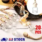 20pcs Car Hanging Air Freshener Essential Oil Diffuser Perfume Bottle Ornament