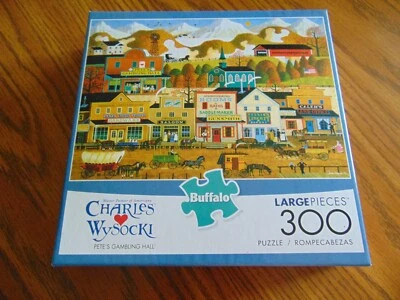 New Buffalo Charles Wysocki Pete's Gambling Hall Jigsaw Puzzle 300 Large Piece