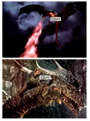 DRAGONSLAYER 1981 FANTASY MOVIE PHOTOS LOT (2) DRAGONS HORROR PETER MACNICOL