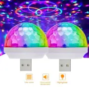 Mini Disco Light Sound Activated DJ Ball Car Party Atmosphere Magic Strobe Light