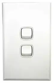 HPM EXCEL 2-GANG ROCKER SWITCH 10A 240V 1-Pole 2-Way Vertical, Flush Mount BEIGE