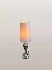 Silver Color Base with Silver Gray Top Table Lamp