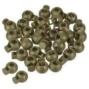 Cord Locks, 100 Pack Ball Spring Toggle Stopper, Olive Drab