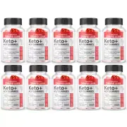 Keto+ ACV Rapid Lean Gummies, Supports Weight Management-10 Bottles