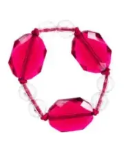 GYMBOREE ALOHA SUNSHINE RED & CLEAR BAUBLE BRACELET NWT