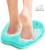 Shower Foot Scrubber, HOPORISE Foot Cleaner Massager Mat with Non-Slip Suction Cups, Softer Bristles Design, Exfoliate Dead Skin, Foot Care HP-FM-13