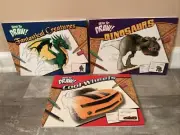 Lot of 3 - HOW TO DRAW - Dinosaurs, Cool Wheels, Fantastical Creatures NEW