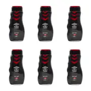 6x Umbro 400ml Body Wash Liquid Shower Gel Moisturising Bath Soap For Men Power
