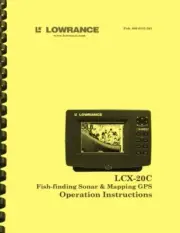 Lowrance LCX-20c Fish Finder Sonar GPS OWNER'S OPERATION MANUAL