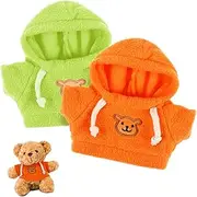 Totority 2pcs Bear Hoodies Stuffed Animal Clothes Reusable Doll Costumes Soft Plush Doll Garments