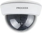 Aexit (Electronic security) Dummy Dome Realistic Looking Security Camera Red LED Light Warning AA (90ry881qf660) Battery Powered