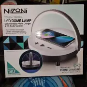 NiZoni LED Dome Lamp Wireless Phone Charger HD Audio Speaker Touch Control