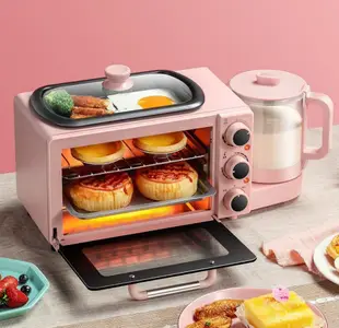 咖啡機多士爐家用多功能三明治早餐機神器三合一面包烤箱1人-2開心購 促銷 新品