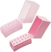 VICASKY 2pcs Nail Drill Bits Storage Box Portable Nail Polishing Head Organizer Durable Finishing Case for Manicure Accessories for Home Professional Use