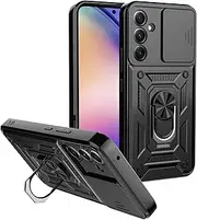 [Hianjoo] Case Compatible with Samsung Galaxy A54 5G 6.4", Shockproof Case with Ring Kickstand Slide Camera Cover Support Magnetic Car Mount Compatible with Galaxy A54