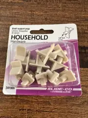 Slide-Co 241966, Household Hardware, Shelf Support Pegs, 1/4" O.D., Almond, FS