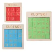 Wooden Puzzle Klotski Game Board Space Thinking Training for Preschooler Kids