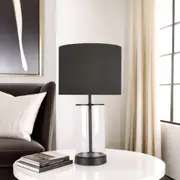 Contemporary Black and Glass Table Lamp