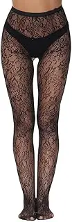 [Generic] Women Patterned Tights Hollow Out Knitted Pantyhose High Waist Chiffon Lace Fishnet Stockings