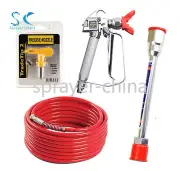 Airless Paint Spray Hose Kit 50ft 1/4" Swivel Joint 3600psi with 517 Tip New usa