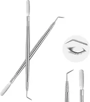2 Pieces Eyelash Lift Perm Tool Metal Lash Lift Rods with Eyelash Comb Separator Eye Lash Separator Tool Mascara Comb for Separating Lashes Perming Tinting Curling Extensions Supplies