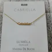 Lumiela Name Necklace “Gabriella” Personalized Gold Color Nickel-Free 15” - 20”