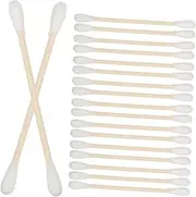 NAMOARLY 100 Pcs Cotton Swabs Makeup Cleaning Ear Wax Removal Tools High Precision Detail Cleaning Swabs Gentle Bamboo Material for Travel