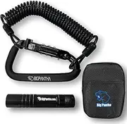 BigPantha Motorcycle Helmet Lock & Cable. Sleek Black Tough Combination PIN Locking Carabiner Device Secures Your Motorbike Bicycle or Scooter Crash Hat (and Jacket) to Your Bike from