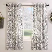 Gray Gables Floral Panel Curtains, Set of 2, 63" Long, Botanical Print, Farmhouse Vintage Country Cottage Window