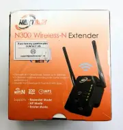 NEXTBOX WIFI RANGE EXTENDER N300 WIRELESS SIGNAL BOOSTER REPEATER NEW FREE SHPNG