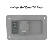 Next Gen Ford Ranger direct fit tub panel Dual USB, One USB-C and Voltmeter