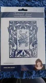 ENGLISH DAISY DIE 426966 Tattered Lace - Framed ENGLISH DAISY with SENTIMENT