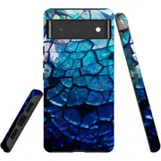 For Google Pixel 6 Case, Shielding Back Cover,Blue Mirror