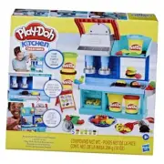 Kitchen Creations Busy Chef's Restaurant Playset, 2-Sided Play Kitchen Set,