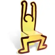 Keith Haring Childrens Chair / Decorational Object Yellow by Vilac