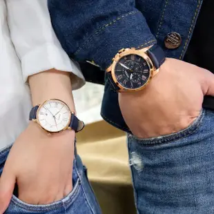 【FOSSIL】公司貨 羅馬情懷時尚情侶對錶(FS4835+ES3843)