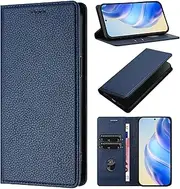 Nexue Compatible with Motorola Moto G55 5G Wallet Case,PU Leather Flip Folio Case with Card Holders RFID Blocking Kickstand [Shockproof TPU Inner Shell] Phone Cover,Dark Blue