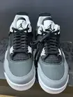 Nike Air Jordan 4 Retro Fear Black White Sneakers FQ8138-002 Mens Size 11