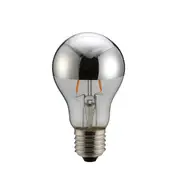 LED Crown Silver Globes A60/G95 E27 6W Set of 2