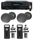 1500 Watt Home Karaoke Machine System+(2) 6.5" Black Ceiling Speakers
