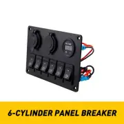 Blue 6Gang Rocker Switch Panel Circuit Breaker LED Waterproof Car Marine Boat (for: Renault)