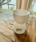 Set of 12 Crate & Barrel White Porcelain Tealight Butter Warmers 4oz