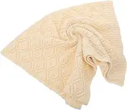 WESIEVYA Knitted Blanket for Soft Breathable for Boy Girl Lightweight Woolen Yarn for Cuddling Stroller Use Travel Picnics Adorable Pineapple Pattern