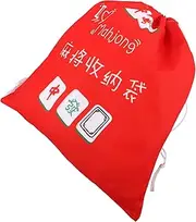 Ipetboom Luxurious Fabric Mahjong Storage Bag Large Capacity Drawstring Pouch for Tiles Organizer